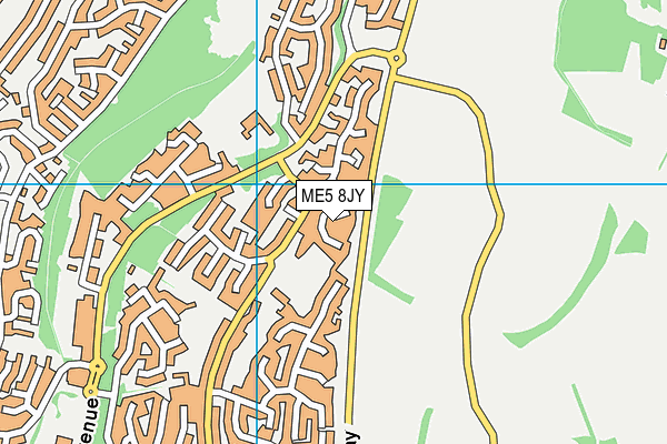 ME5 8JY map - OS VectorMap District (Ordnance Survey)