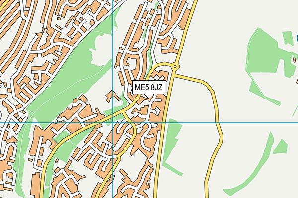 ME5 8JZ map - OS VectorMap District (Ordnance Survey)