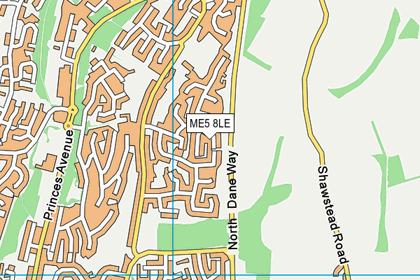 ME5 8LE map - OS VectorMap District (Ordnance Survey)