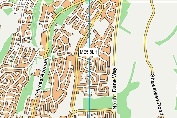 ME5 8LH map - OS VectorMap District (Ordnance Survey)