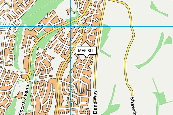 ME5 8LL map - OS VectorMap District (Ordnance Survey)
