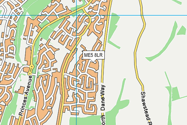 ME5 8LR map - OS VectorMap District (Ordnance Survey)