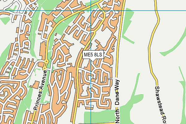 ME5 8LS map - OS VectorMap District (Ordnance Survey)