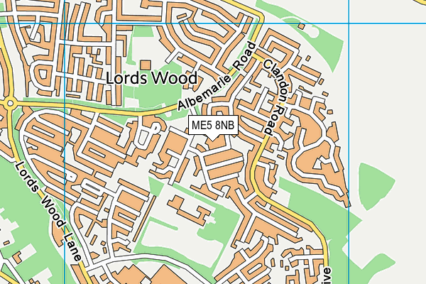 ME5 8NB map - OS VectorMap District (Ordnance Survey)