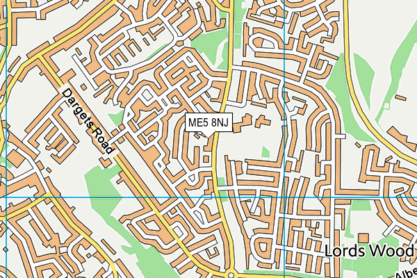 ME5 8NJ map - OS VectorMap District (Ordnance Survey)