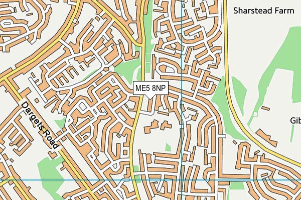 ME5 8NP map - OS VectorMap District (Ordnance Survey)