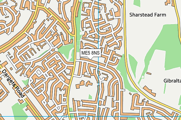 ME5 8NS map - OS VectorMap District (Ordnance Survey)