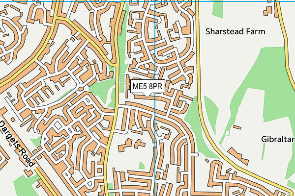 ME5 8PR map - OS VectorMap District (Ordnance Survey)