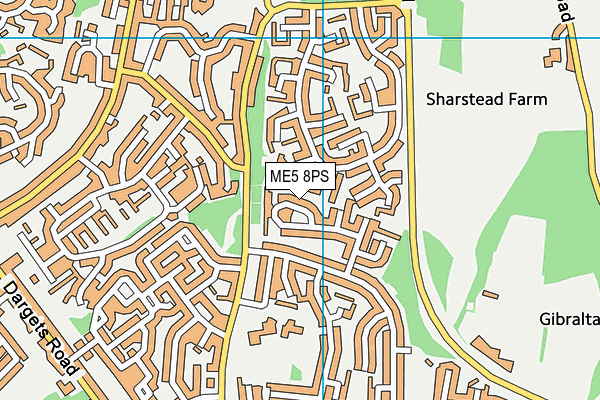ME5 8PS map - OS VectorMap District (Ordnance Survey)
