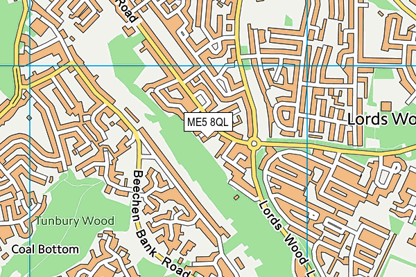 ME5 8QL map - OS VectorMap District (Ordnance Survey)