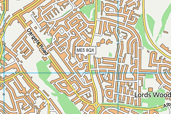 ME5 8QX map - OS VectorMap District (Ordnance Survey)
