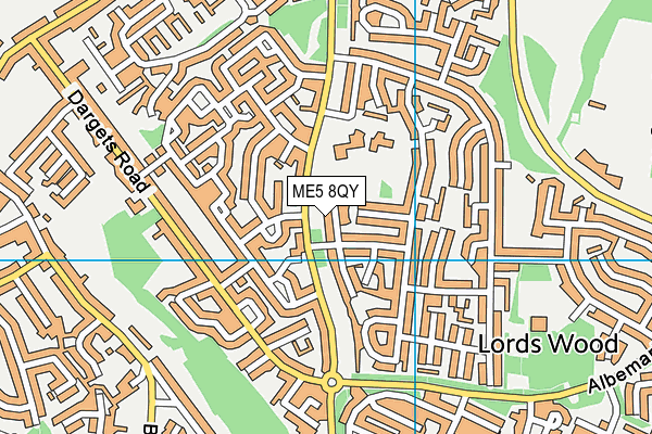 ME5 8QY map - OS VectorMap District (Ordnance Survey)