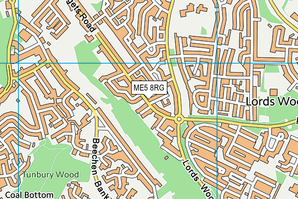 ME5 8RG map - OS VectorMap District (Ordnance Survey)