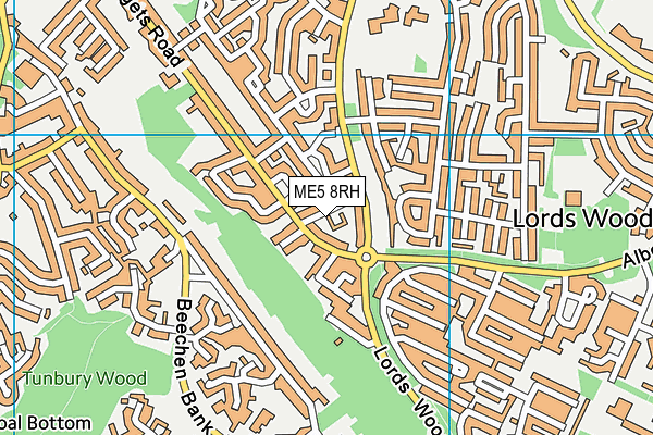 ME5 8RH map - OS VectorMap District (Ordnance Survey)