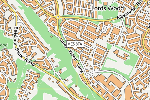 ME5 8TA map - OS VectorMap District (Ordnance Survey)