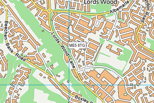 ME5 8TG map - OS VectorMap District (Ordnance Survey)