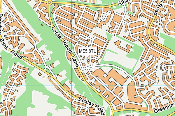 ME5 8TL map - OS VectorMap District (Ordnance Survey)