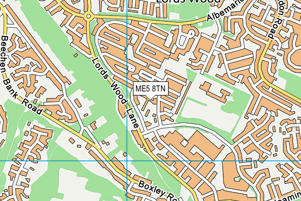ME5 8TN map - OS VectorMap District (Ordnance Survey)
