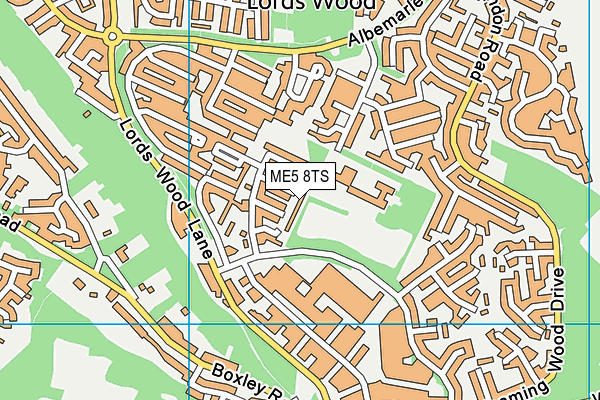 ME5 8TS map - OS VectorMap District (Ordnance Survey)