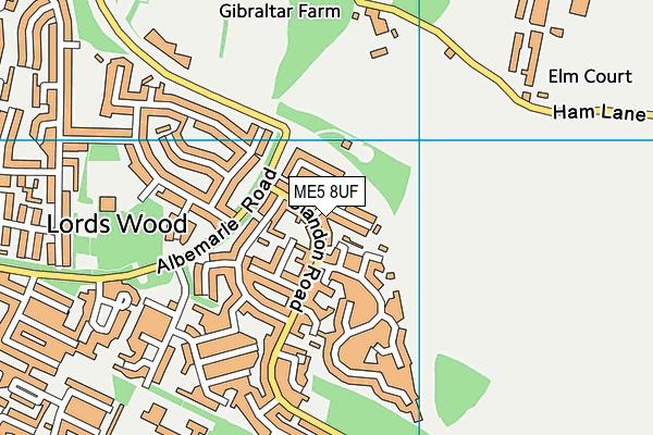 ME5 8UF map - OS VectorMap District (Ordnance Survey)