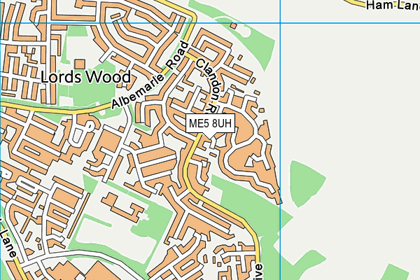 ME5 8UH map - OS VectorMap District (Ordnance Survey)