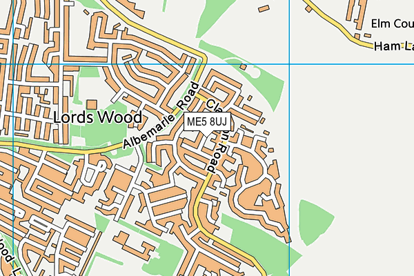 ME5 8UJ map - OS VectorMap District (Ordnance Survey)