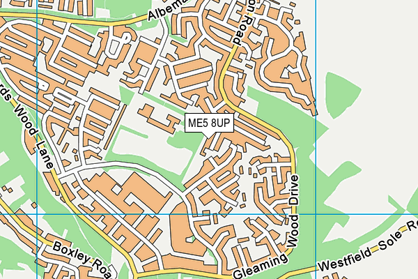 ME5 8UP map - OS VectorMap District (Ordnance Survey)