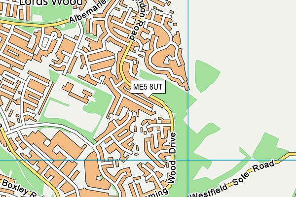 ME5 8UT map - OS VectorMap District (Ordnance Survey)