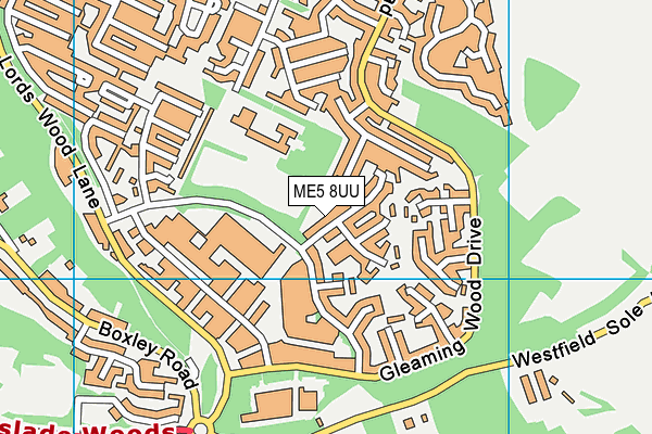 ME5 8UU map - OS VectorMap District (Ordnance Survey)