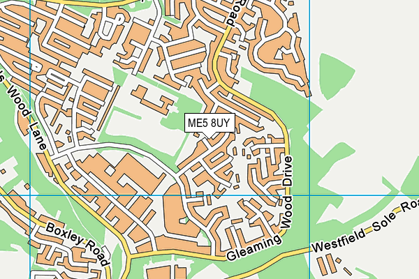 ME5 8UY map - OS VectorMap District (Ordnance Survey)