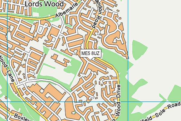 ME5 8UZ map - OS VectorMap District (Ordnance Survey)