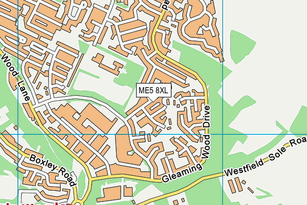 ME5 8XL map - OS VectorMap District (Ordnance Survey)