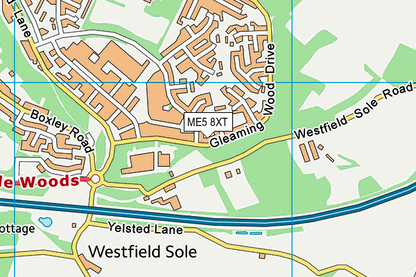 ME5 8XT map - OS VectorMap District (Ordnance Survey)