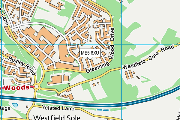 ME5 8XU map - OS VectorMap District (Ordnance Survey)
