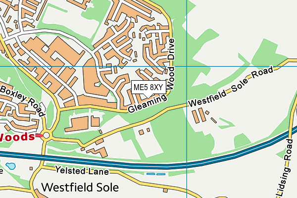 ME5 8XY map - OS VectorMap District (Ordnance Survey)