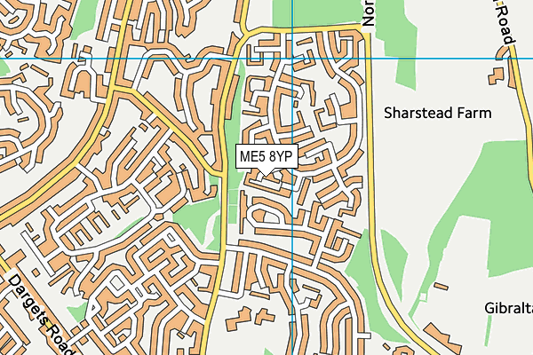 ME5 8YP map - OS VectorMap District (Ordnance Survey)