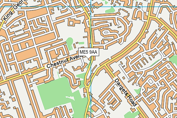 ME5 9AA map - OS VectorMap District (Ordnance Survey)