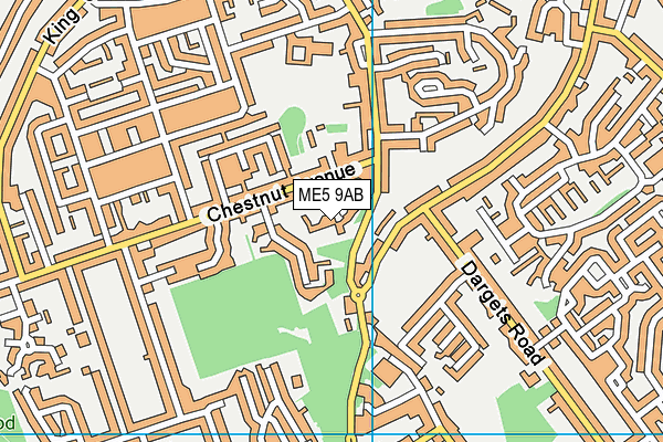 ME5 9AB map - OS VectorMap District (Ordnance Survey)