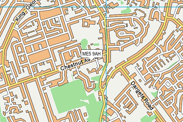 ME5 9AH map - OS VectorMap District (Ordnance Survey)