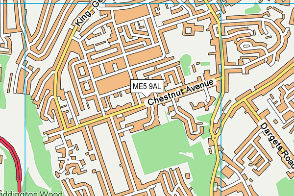 ME5 9AL map - OS VectorMap District (Ordnance Survey)