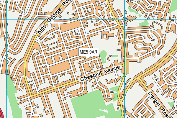 ME5 9AR map - OS VectorMap District (Ordnance Survey)