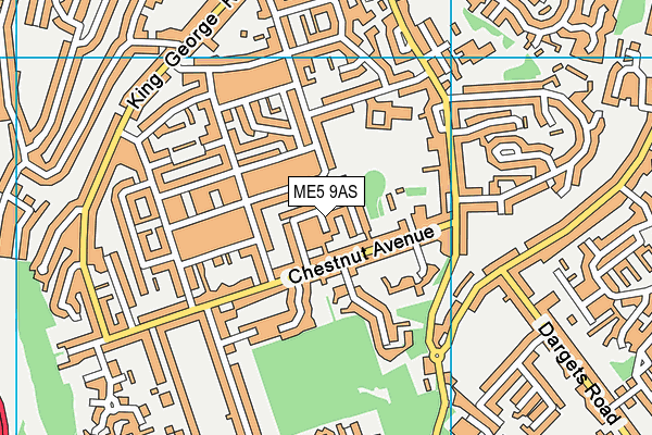 ME5 9AS map - OS VectorMap District (Ordnance Survey)