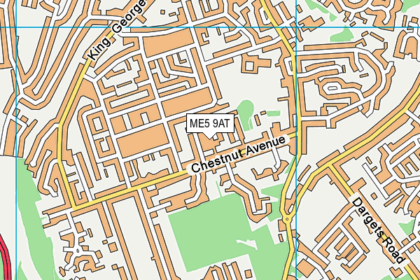ME5 9AT map - OS VectorMap District (Ordnance Survey)