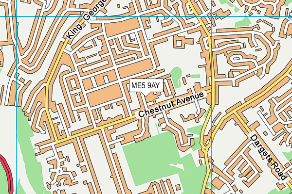 ME5 9AY map - OS VectorMap District (Ordnance Survey)