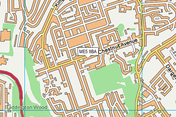 ME5 9BA map - OS VectorMap District (Ordnance Survey)