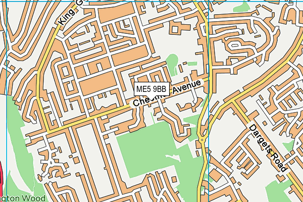 ME5 9BB map - OS VectorMap District (Ordnance Survey)