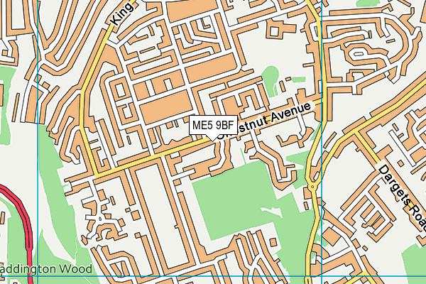 ME5 9BF map - OS VectorMap District (Ordnance Survey)