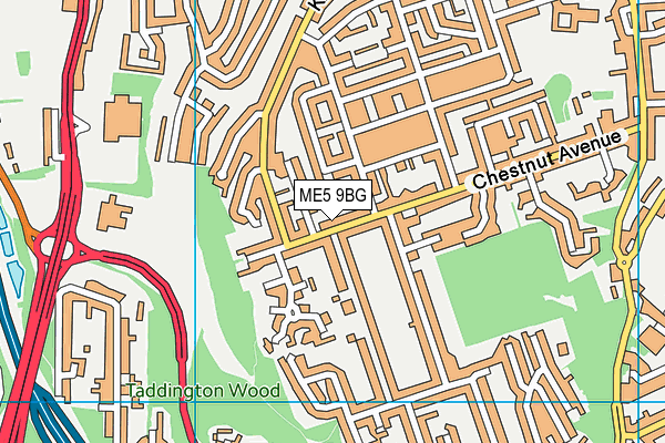 ME5 9BG map - OS VectorMap District (Ordnance Survey)