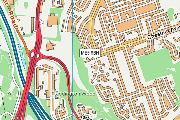 ME5 9BH map - OS VectorMap District (Ordnance Survey)