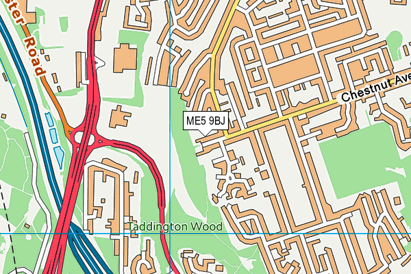 ME5 9BJ map - OS VectorMap District (Ordnance Survey)